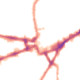 Night-time road noise heatmap for TW3 1HA