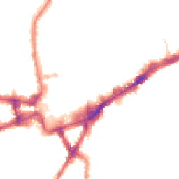 Night-time road noise heatmap for TW3 1HL