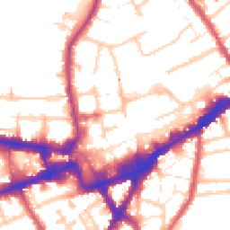Daytime road noise heatmap for TW3 1JX