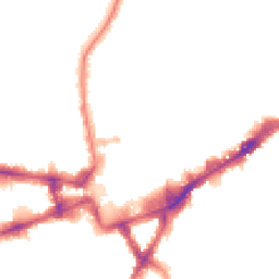Night-time road noise heatmap for TW3 1JX