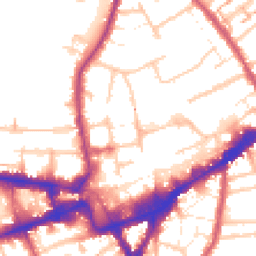 Daytime road noise heatmap for TW3 1LQ