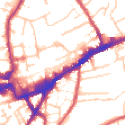 Daytime road noise heatmap for TW3 1LR