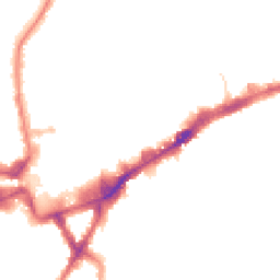 Night-time road noise heatmap for TW3 1LR