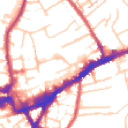 Daytime road noise heatmap for TW3 1QH