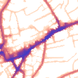 Daytime road noise heatmap for TW3 1QL