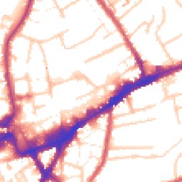Daytime road noise heatmap for TW3 1QR