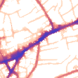 Daytime road noise heatmap for TW3 1QT