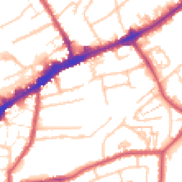 Daytime road noise heatmap for TW3 1RZ