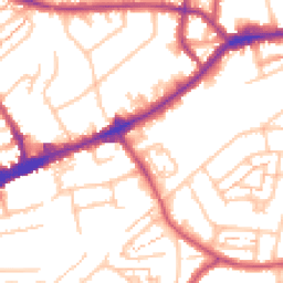 Daytime road noise heatmap for TW3 1SD