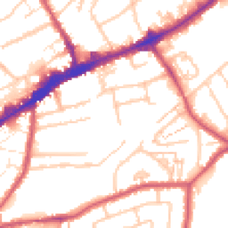 Daytime road noise heatmap for TW3 1SP