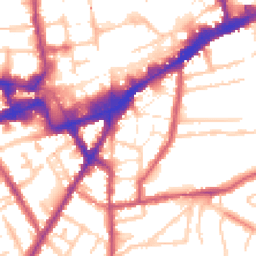 Daytime road noise heatmap for TW3 1UW