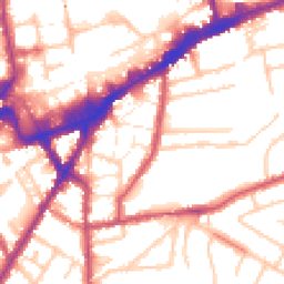 Daytime road noise heatmap for TW3 1XP