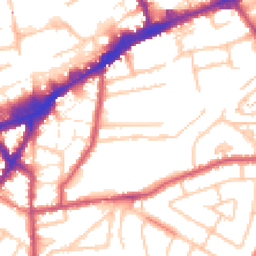Daytime road noise heatmap for TW3 1XX