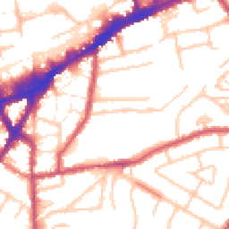 Daytime road noise heatmap for TW3 1YA