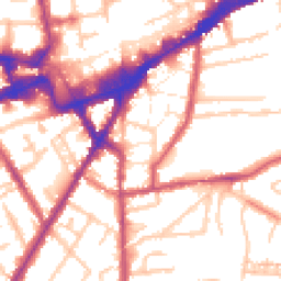 Daytime road noise heatmap for TW3 1YN