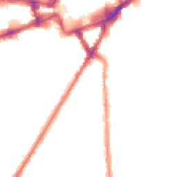 Night-time road noise heatmap for TW3 2AQ