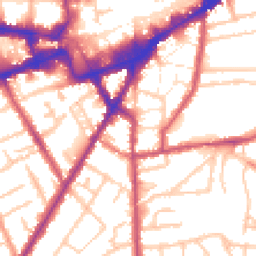 Daytime road noise heatmap for TW3 2DB