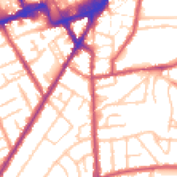 Daytime road noise heatmap for TW3 2DG