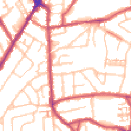 Daytime road noise heatmap for TW3 2DZ