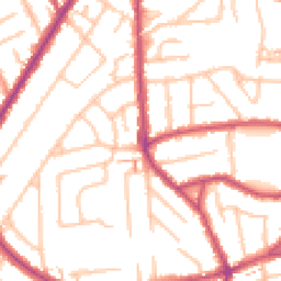 Daytime road noise heatmap for TW3 2EN