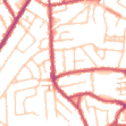 Daytime road noise heatmap for TW3 2EY