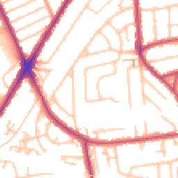 Daytime road noise heatmap for TW3 2JE