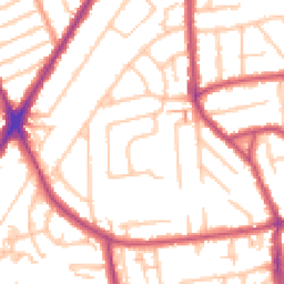Daytime road noise heatmap for TW3 2JG