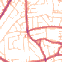Daytime road noise heatmap for TW3 2JP