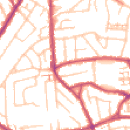 Daytime road noise heatmap for TW3 2JR
