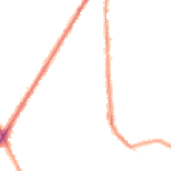 Night-time road noise heatmap for TW3 2LE