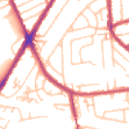 Daytime road noise heatmap for TW3 2LU