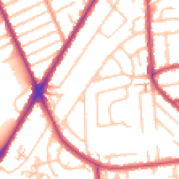 Daytime road noise heatmap for TW3 2LW