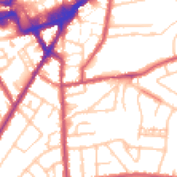Daytime road noise heatmap for TW3 2NB