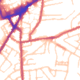 Daytime road noise heatmap for TW3 2NL
