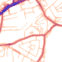 Daytime road noise heatmap for TW3 2NT