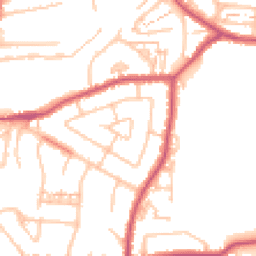 Daytime road noise heatmap for TW3 2PP