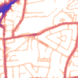 Daytime road noise heatmap for TW3 2QH