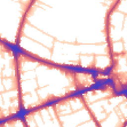Daytime road noise heatmap for TW3 3BT
