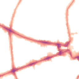 Night-time road noise heatmap for TW3 3BT