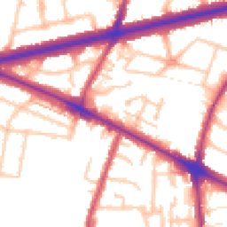 Daytime road noise heatmap for TW3 3DQ