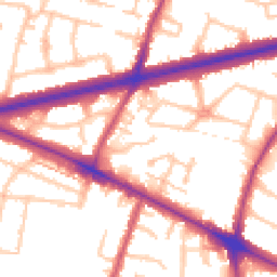 Daytime road noise heatmap for TW3 3DW