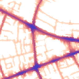 Daytime road noise heatmap for TW3 3ER