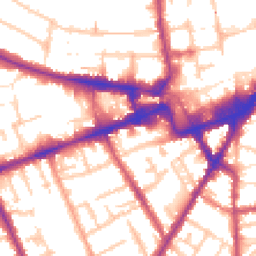 Daytime road noise heatmap for TW3 3LF