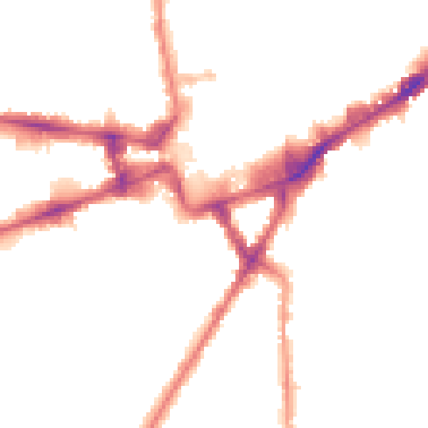 Night-time road noise heatmap for TW3 3NT