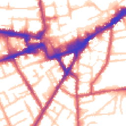 Daytime road noise heatmap for TW3 3PB