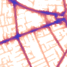 Daytime road noise heatmap for TW3 3QD