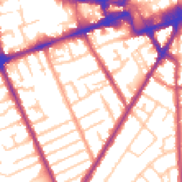 Daytime road noise heatmap for TW3 3RS