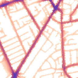 Daytime road noise heatmap for TW3 3SH