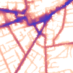 Daytime road noise heatmap for TW3 3TT