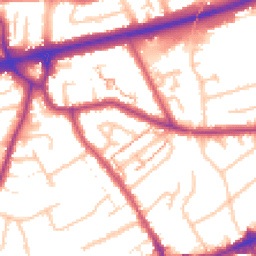 Daytime road noise heatmap for TW3 4AP